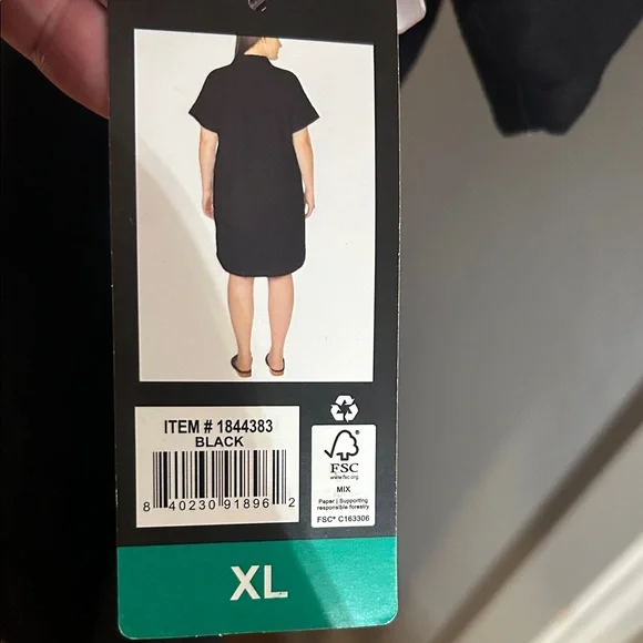 Well Worn Classic Black Button Down Dress - Picture 5 of 9